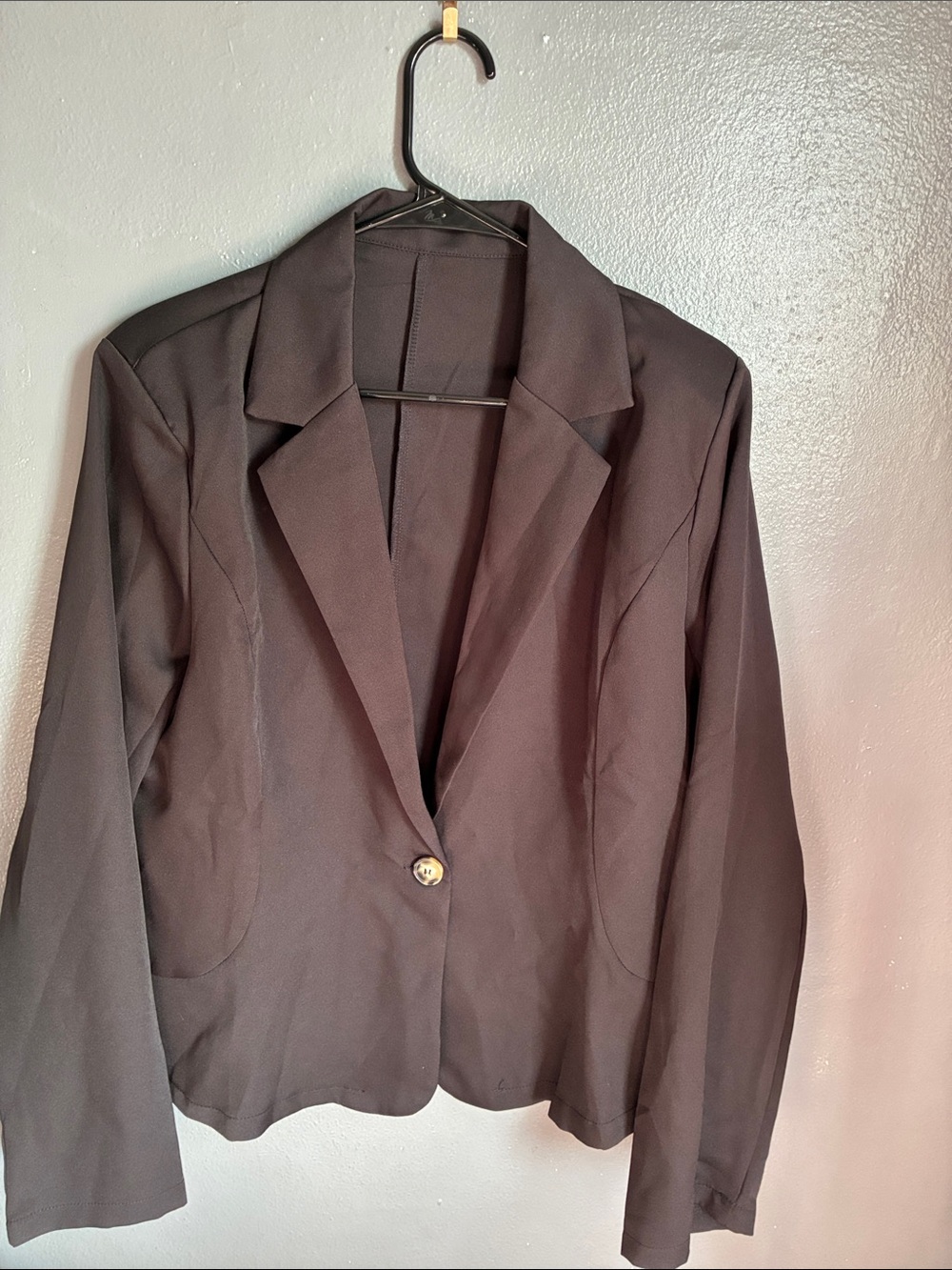 Classic Black Women's Blazer - Single Button